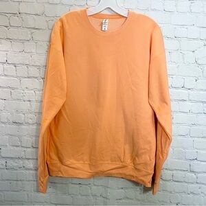 Orange Casual Long Sleeve Women Sweatshirt Size Medium NWOT